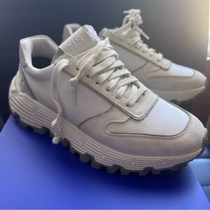 P448 Women’s Off White/ Gray/Textile Chunky-Tread Sneaker Size 7.5